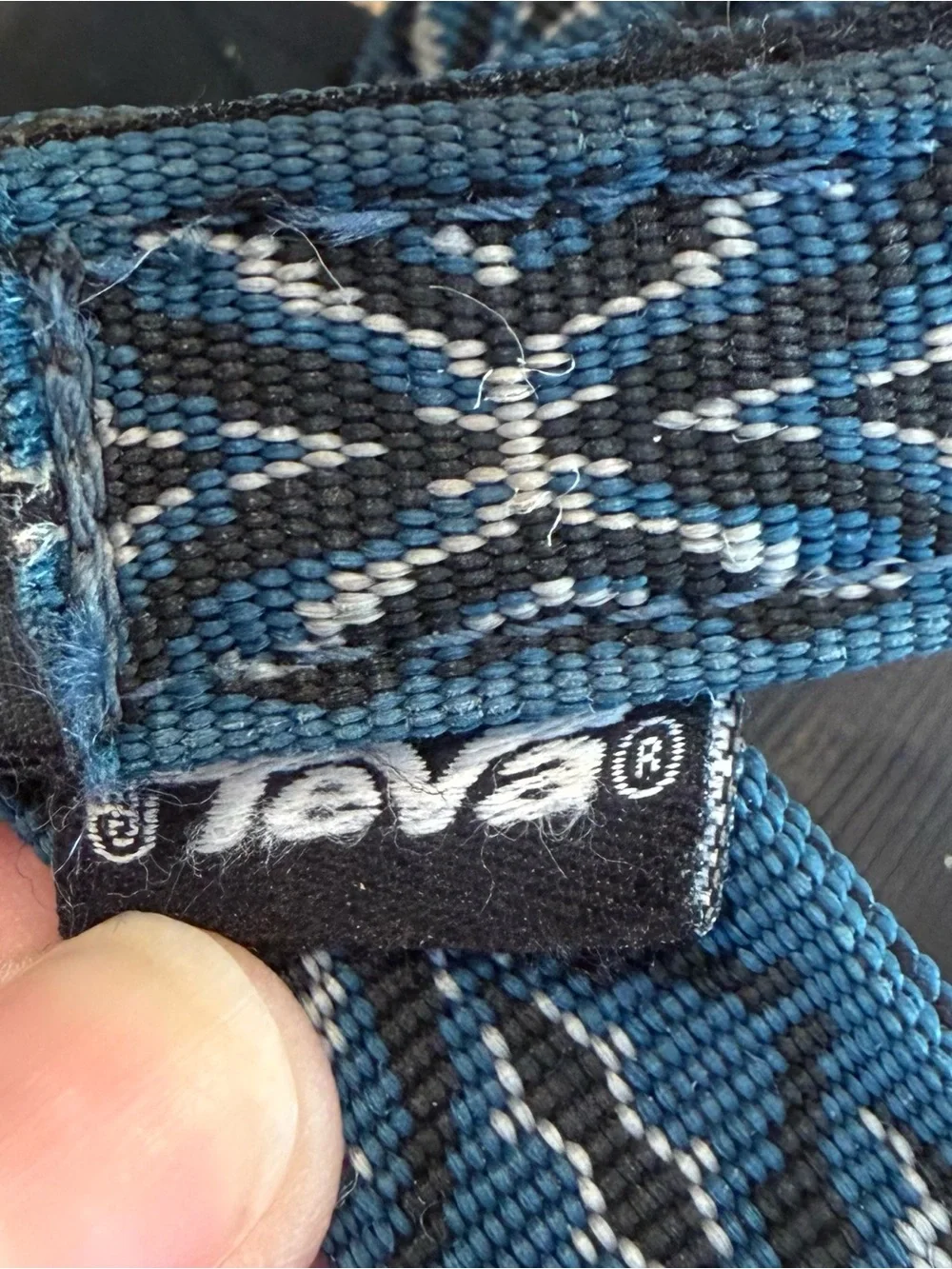 Teva Kids Hurricane Sports Sandal Blue Black Geometric Pattern Size 13